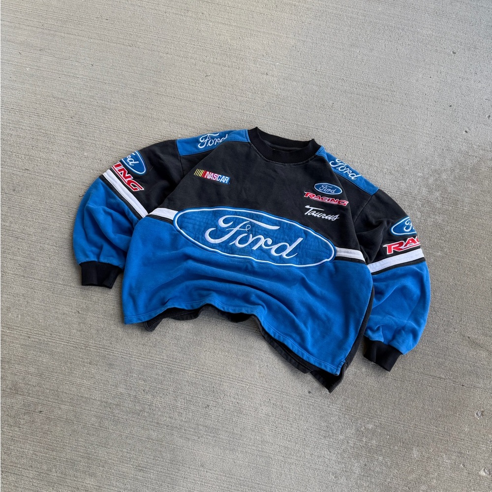Vintage Racing Champions Apparel Ford Racing NASCAR Sweatshirt Boxy Size L/XL - Picture 2 of 11
